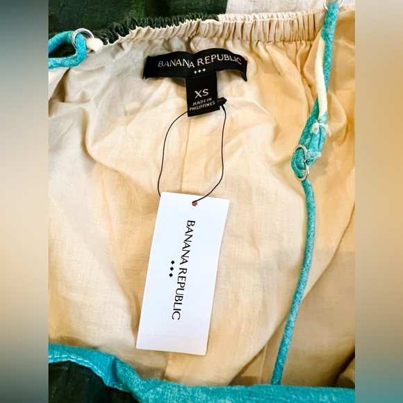 Banana Republic Cream and Teal Dress - Picture 8 of 11